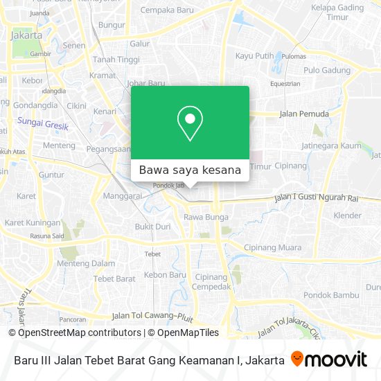 Peta Baru III Jalan Tebet Barat Gang Keamanan I