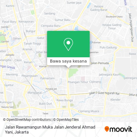 Peta Jalan Rawamangun Muka Jalan Jenderal Ahmad Yani