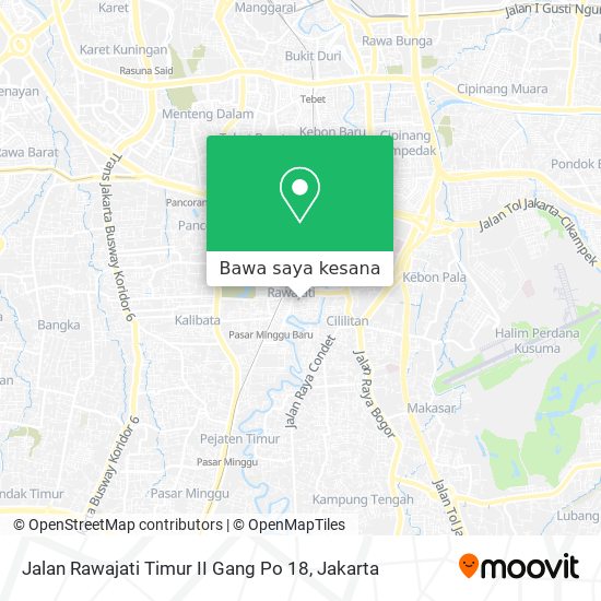 Peta Jalan Rawajati Timur II Gang Po 18