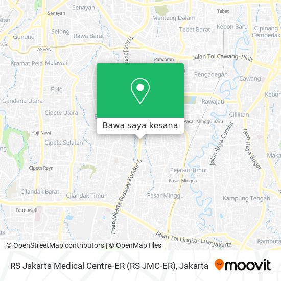 Peta RS Jakarta Medical Centre-ER (RS JMC-ER)