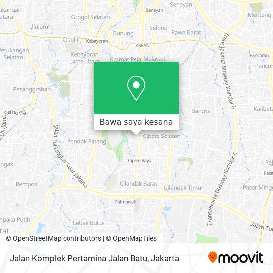 Peta Jalan Komplek Pertamina Jalan Batu