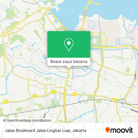 Peta Jalan Boulevard Jalan Lingkar Luar