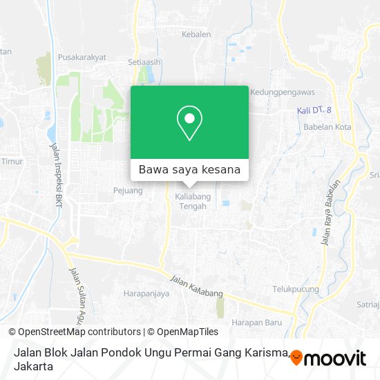 Peta Jalan Blok Jalan Pondok Ungu Permai Gang Karisma
