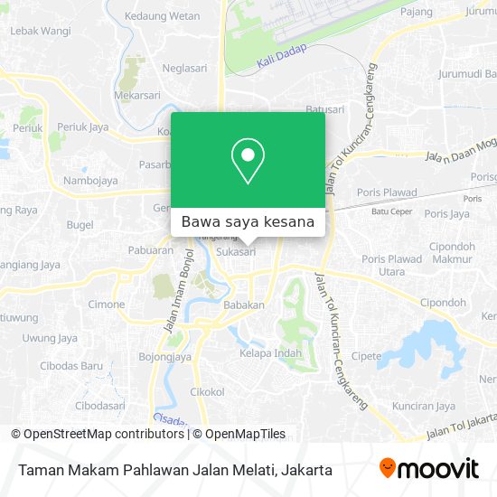 Peta Taman Makam Pahlawan Jalan Melati