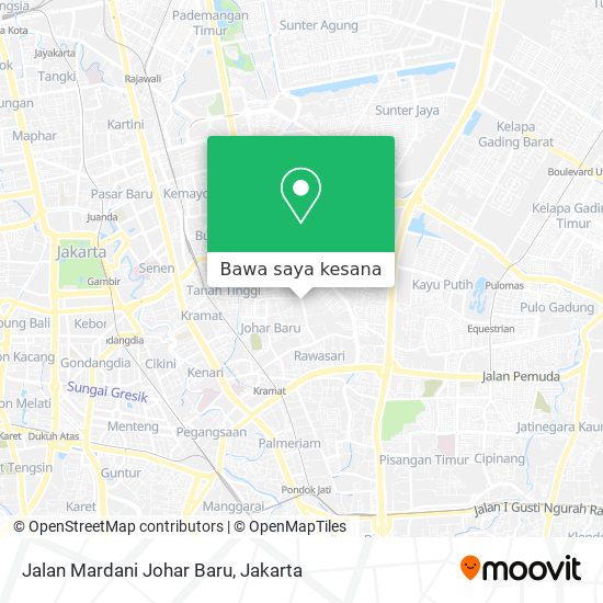 Peta Jalan Mardani Johar Baru