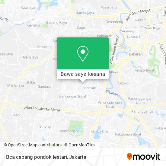 Peta Bca cabang pondok lestari