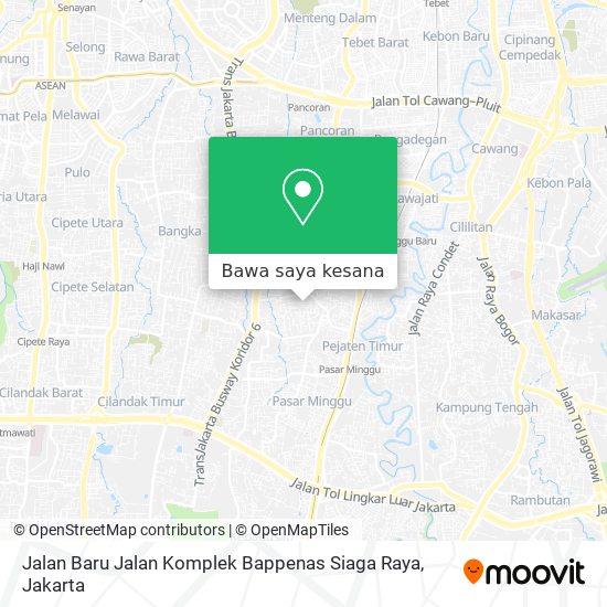 Peta Jalan Baru Jalan Komplek Bappenas Siaga Raya