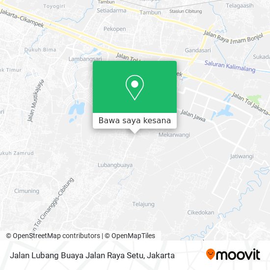 Peta Jalan Lubang Buaya Jalan Raya Setu