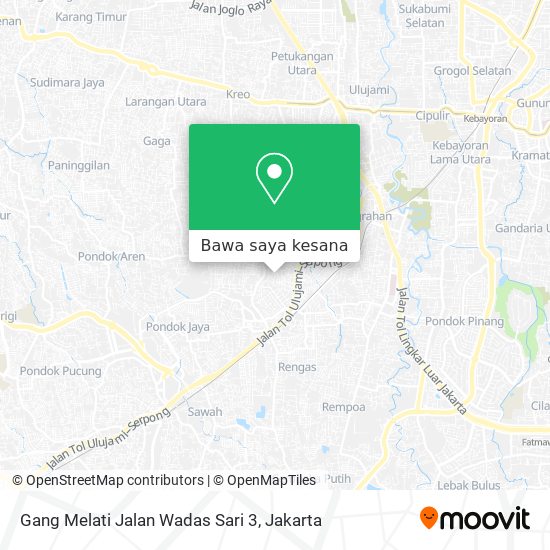 Peta Gang Melati Jalan Wadas Sari 3