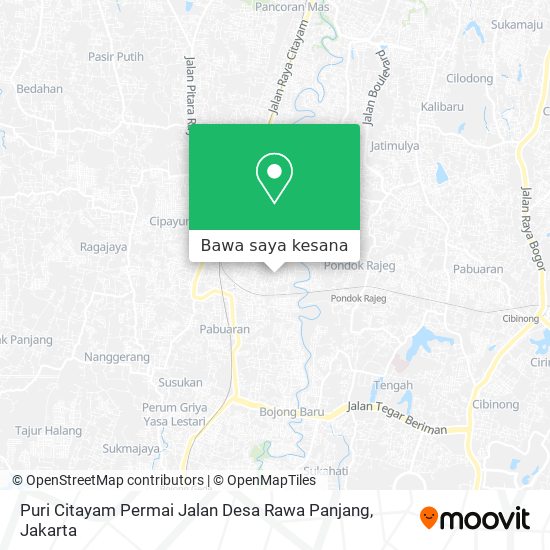 Peta Puri Citayam Permai Jalan Desa Rawa Panjang