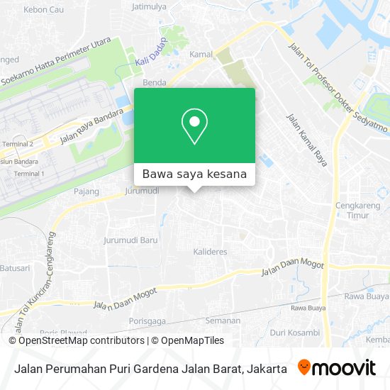 Peta Jalan Perumahan Puri Gardena Jalan Barat