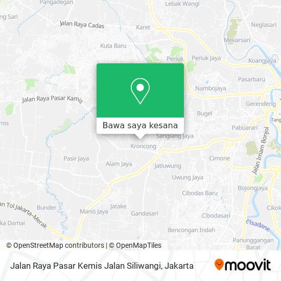 Peta Jalan Raya Pasar Kemis Jalan Siliwangi