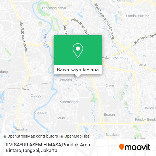 Peta RM.SAYUR ASEM H.MASA,Pondok Aren-Bintaro,TangSel