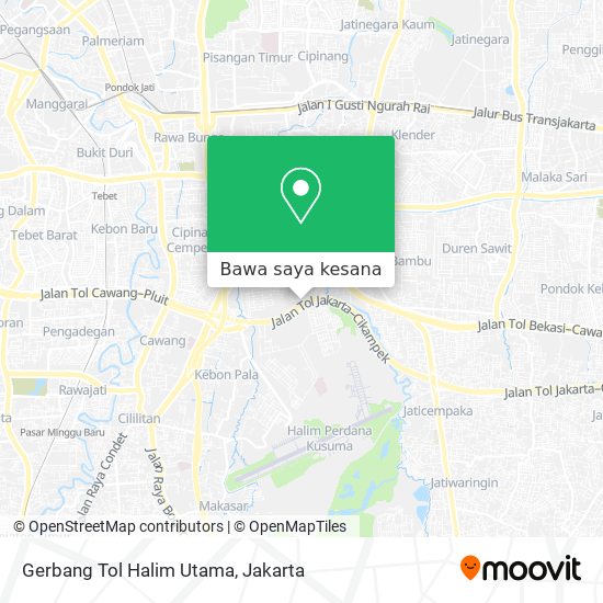 Peta Gerbang Tol Halim Utama