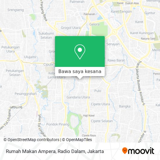 Peta Rumah Makan Ampera, Radio Dalam