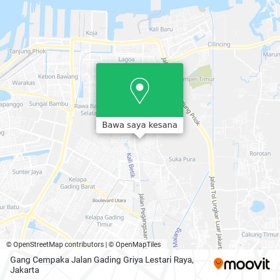 Peta Gang Cempaka Jalan Gading Griya Lestari Raya