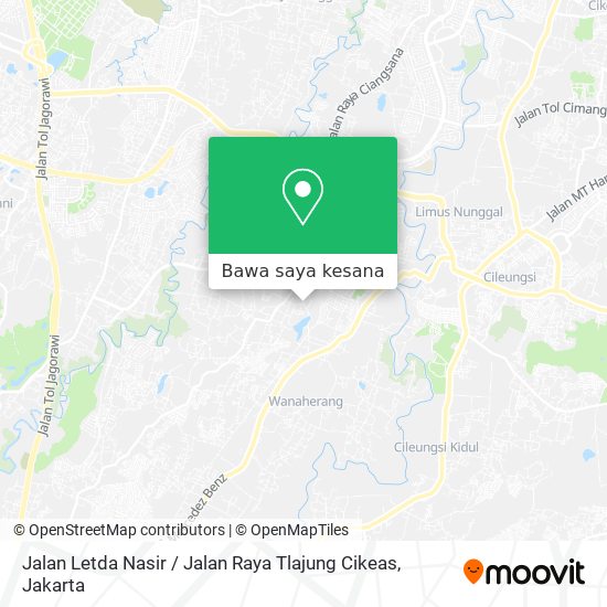 Peta Jalan Letda Nasir / Jalan Raya Tlajung Cikeas