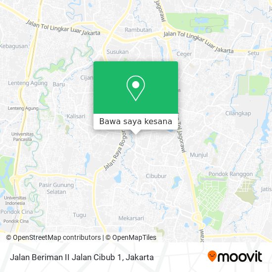 Peta Jalan Beriman II Jalan Cibub 1