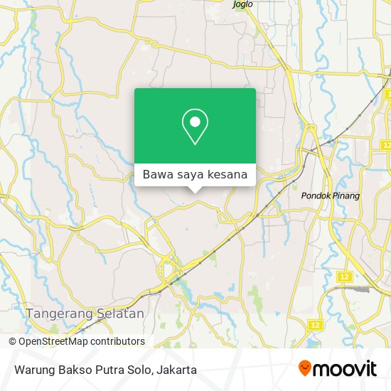 Peta Warung Bakso Putra Solo