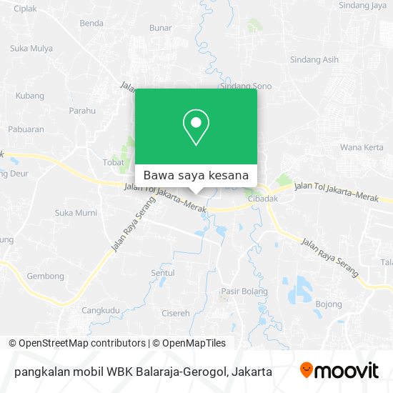 Peta pangkalan mobil WBK Balaraja-Gerogol