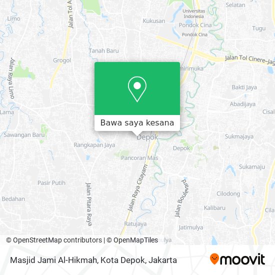 Peta Masjid Jami Al-Hikmah, Kota Depok