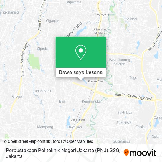 Peta Perpustakaan Politeknik Negeri Jakarta (PNJ) GSG