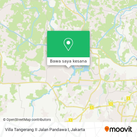 Peta Villa Tangerang II Jalan Pandawa I