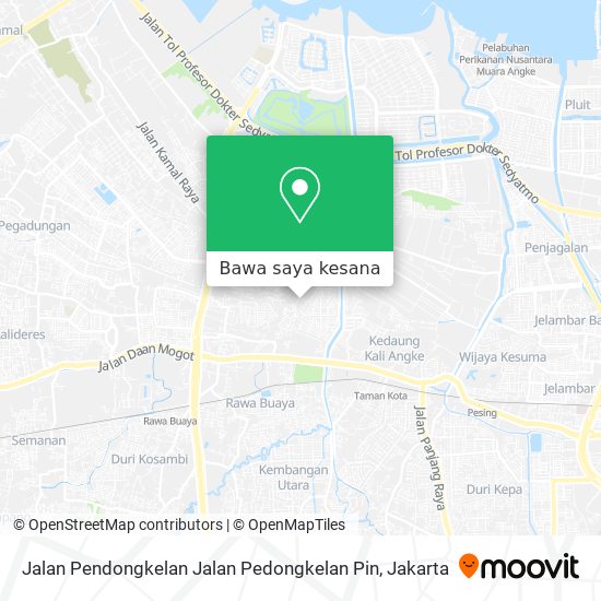 Peta Jalan Pendongkelan Jalan Pedongkelan Pin