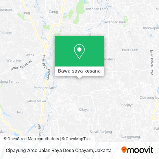 Peta Cipayung Arco Jalan Raya Desa Citayam