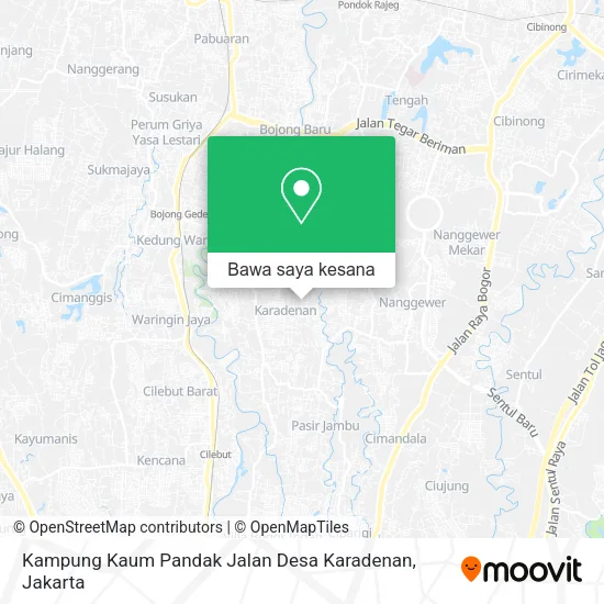 Peta Kampung Kaum Pandak Jalan Desa Karadenan