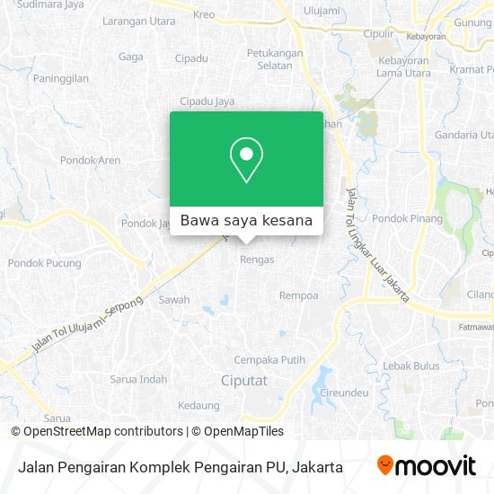 Peta Jalan Pengairan Komplek Pengairan PU