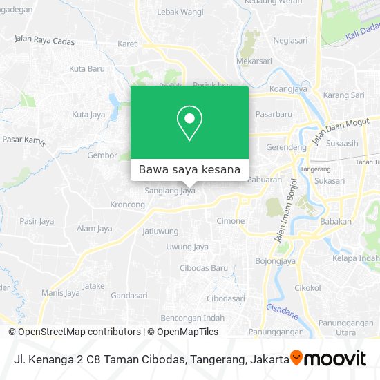 Peta Jl. Kenanga 2 C8 Taman Cibodas, Tangerang