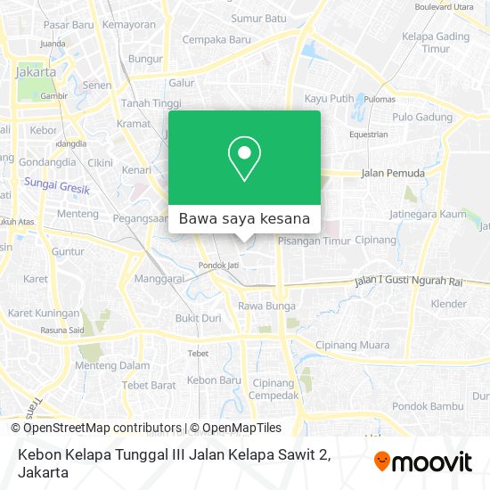 Peta Kebon Kelapa Tunggal III Jalan Kelapa Sawit 2