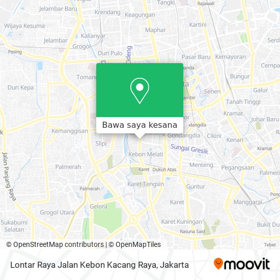 Peta Lontar Raya Jalan Kebon Kacang Raya