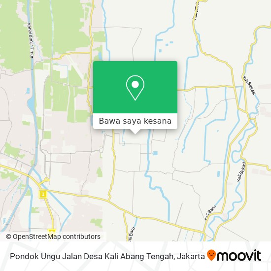 Peta Pondok Ungu Jalan Desa Kali Abang Tengah