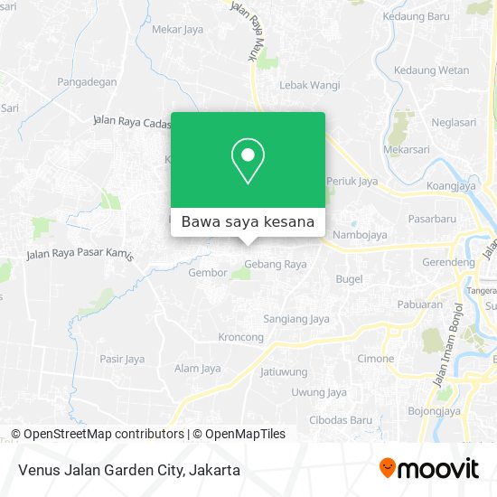 Peta Venus Jalan Garden City