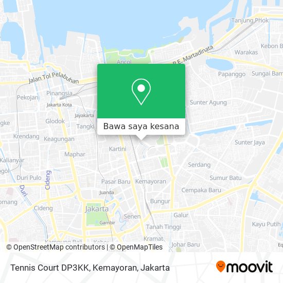 Peta Tennis Court DP3KK, Kemayoran