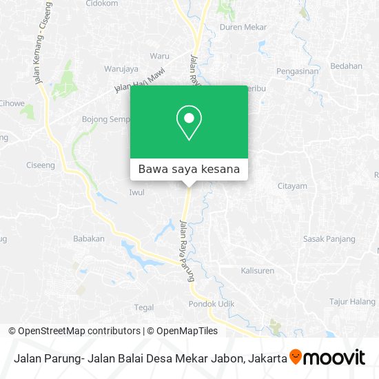 Peta Jalan Parung- Jalan Balai Desa Mekar Jabon