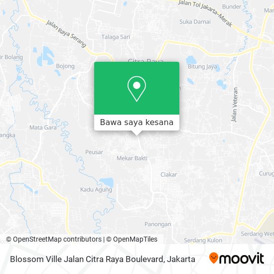 Peta Blossom Ville Jalan Citra Raya Boulevard