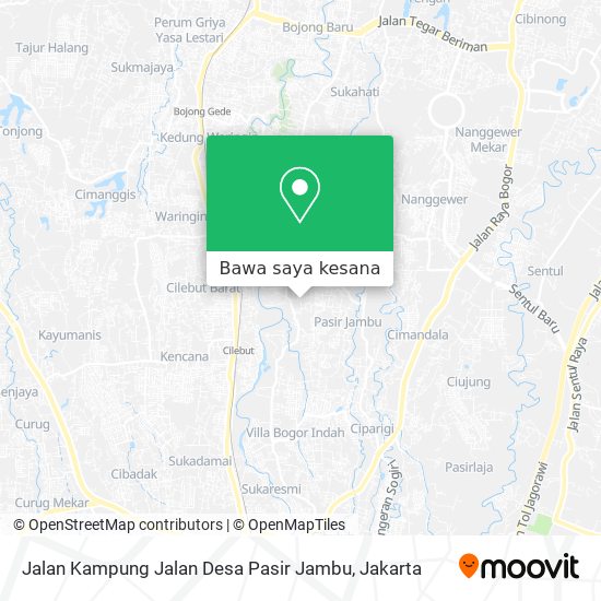 Peta Jalan Kampung Jalan Desa Pasir Jambu