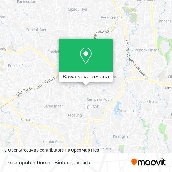 Peta Perempatan Duren - Bintaro