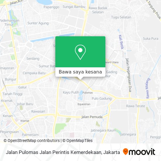 Peta Jalan Pulomas Jalan Perintis Kemerdekaan