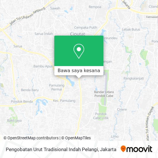 Peta Pengobatan Urut Tradisional Indah Pelangi