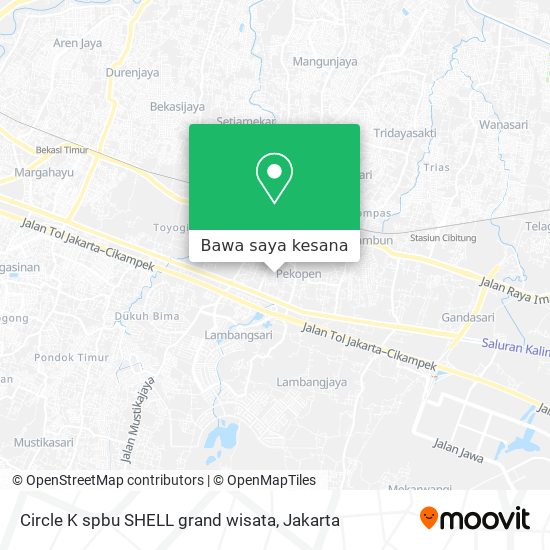 Peta Circle K spbu SHELL grand wisata