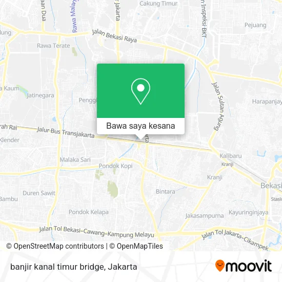 Peta banjir kanal timur bridge