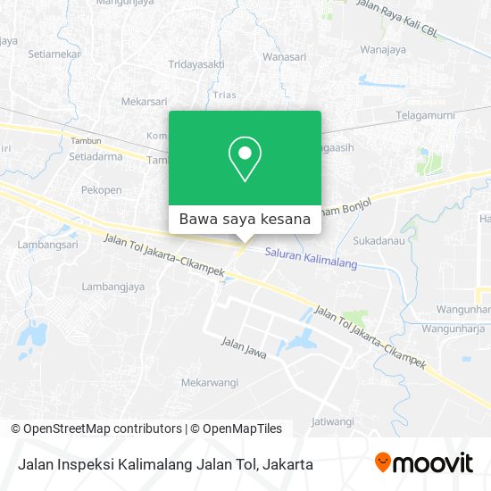 Peta Jalan Inspeksi Kalimalang Jalan Tol