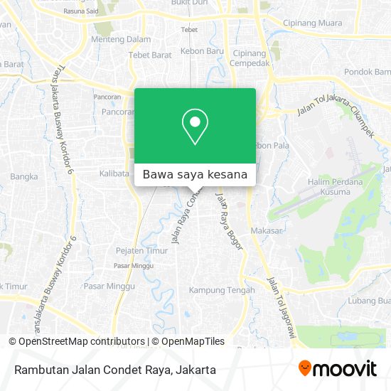 Peta Rambutan Jalan Condet Raya
