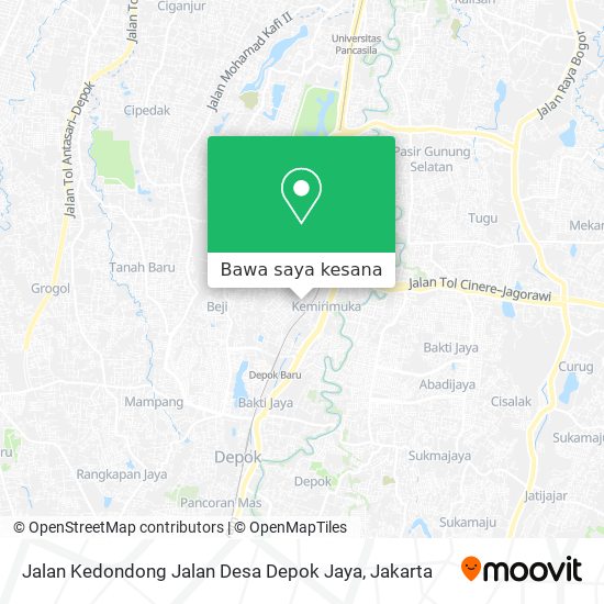 Peta Jalan Kedondong Jalan Desa Depok Jaya