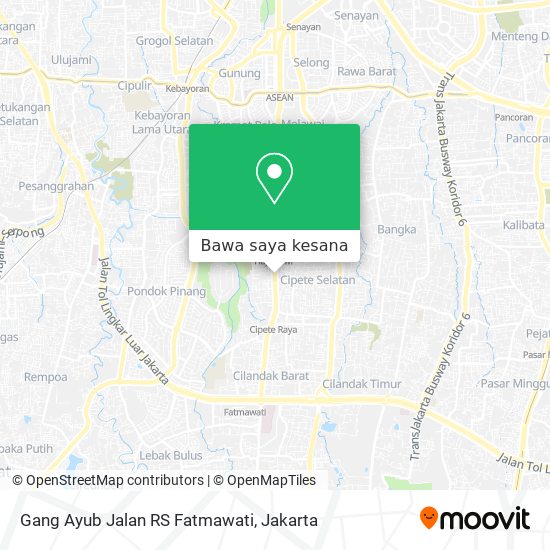Peta Gang Ayub Jalan RS Fatmawati