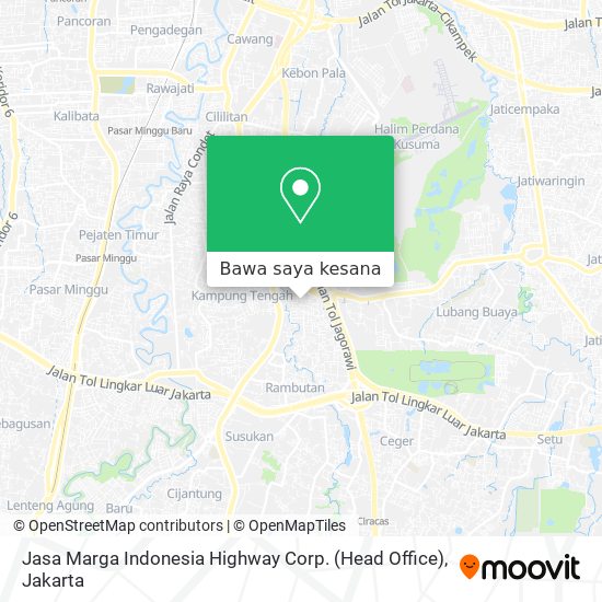 Peta Jasa Marga Indonesia Highway Corp. (Head Office)